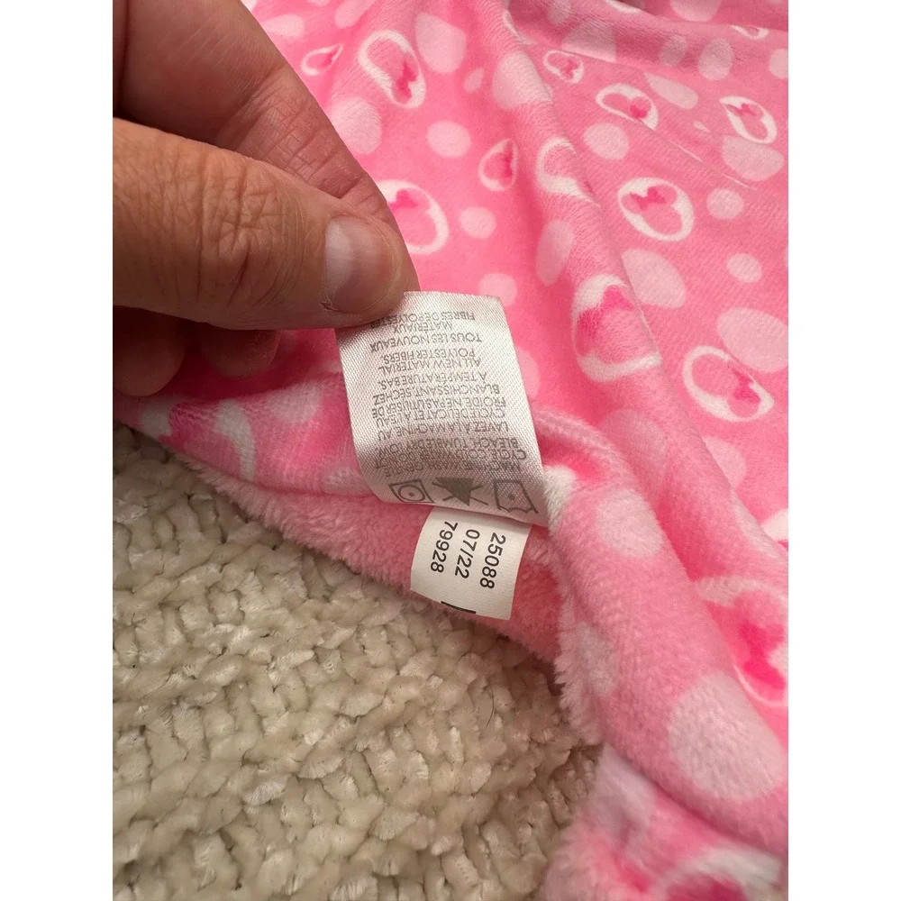 Disney Baby Minnie Mouse Lovey Security Blanket Pink‎ Polka Dot Plush Kids Toy